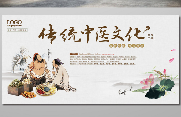 中醫文化海報展板設計